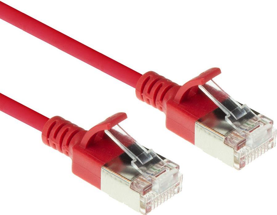 ACT Red 3 meter LSZH U/FTP CAT6A datacenter slimline patch cable snagless with RJ45 connectors (DC7503) von ACT