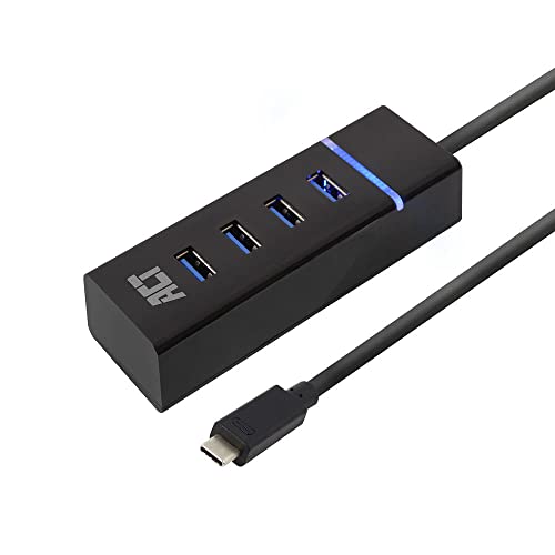 ACT USB C Hub 3.0, 4-Port USB 3.2 5Gbps, mit LED Beleuchtung, Plug & Play, für Desktop PC/Notebook - AC6415 von ACT