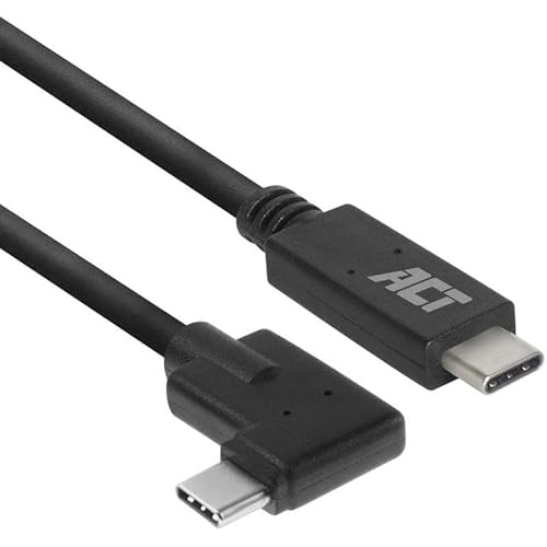ACT USB C Winkel Kabel 1m, USB C 90 Grad USB 3.0, PD 60W USB C Winkelstecker 90 Grad, 5Gbps Datengeschwindigkeit - AC7406 von ACT