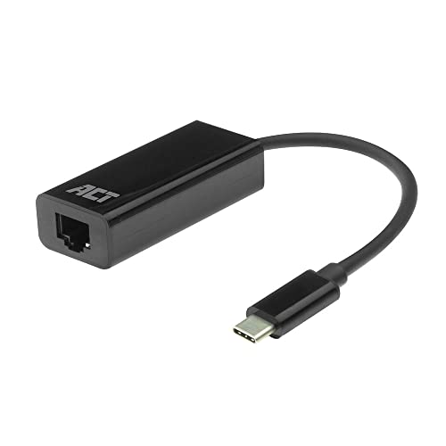 ACT USB C zu Ethernet Adapter, RJ45 Gigabit Netzwerkadapter 10/100/1000Mbps, für Laptop oder PC - AC7335 von ACT