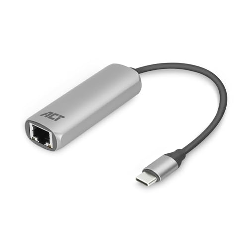 ACT USB C zu Ethernet Adapter, RJ45 Gigabit Netzwerkadapter 10/100/1000Mbps, für Laptop oder PC - AC7335 von ACT