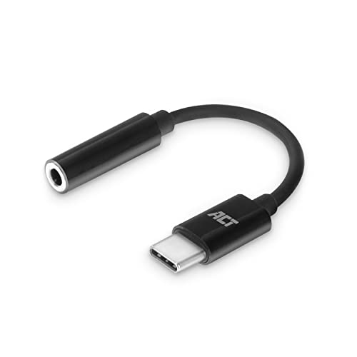 ACT USB Soundkarte, USB C auf Klinke 3.5mm Buchse, USB Soundkarte Extern, verbindet Audio und Mikrofon Aux mit PC/Laptop/Smartphone - AC7380 von ACT