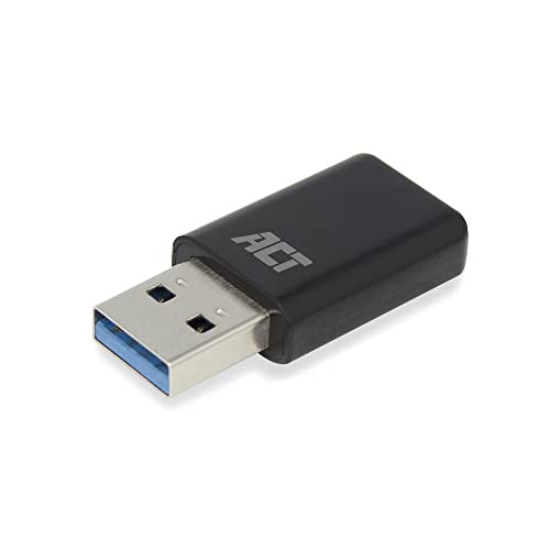 ACT USB WLAN Stick für PC, Dualband 2,4Ghz / 5Ghz, bis 1200Mbps (300+900Mbps), USB WiFi Adapter PC/Desktop/Laptop – AC4470 von ACT