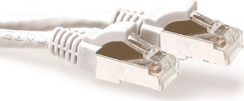 ACT White 15 meter LSZH SFTP CAT6A patch cable snagless with RJ45 connectors. Cat6a s/ftp lszh sng wh 15.00m (FB7315) von ACT