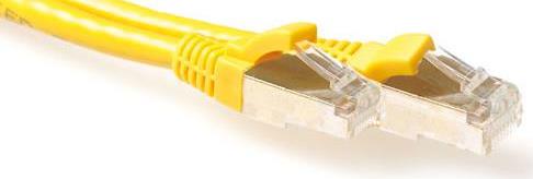 ACT Yellow 1 meter LSZH SFTP CAT6A patch cable snagless with RJ45 connectors. Cat6a s/ftp lszh sng yl 1.00m (FB7801) von ACT