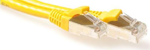ACT Yellow 15 meter SFTP CAT6A patch cable snagless with RJ45 connectors. Cat6a s/ftp snagless yl 15.00m (FB6815) von ACT