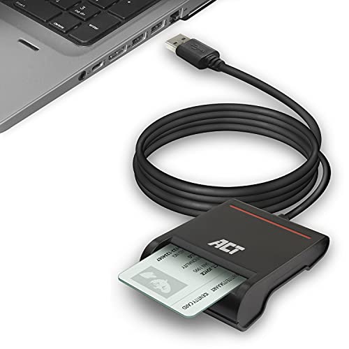 ACT eID Card Reader Belgium, USB Chipkartenleser, Nicht für Ausweis App 2, Power-LED-Status - AC6015 von ACT