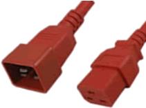 Advanced Cable Technology C19 - C20 - 1.20m 1.2m C19-Koppler C20-Koppler Rot Stromkabel (AK5089) von ACT