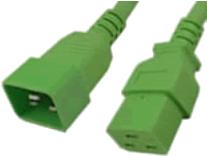 Advanced Cable Technology C19 - C20 - 3.00m 3m C19-Koppler C20-Koppler Grün Stromkabel (AK5099) von ACT
