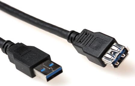 Advanced Cable Technology USB 3.0 m/f 1.5m 1.5m USB A USB A Männlich Weiblich Schwarz USB Kabel (SB3042) von ACT