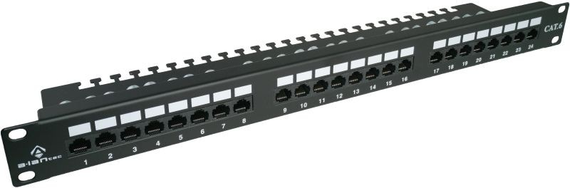 Patchpanel 48,30cm (19) 1HE 24xUTP CAT.6 mit Unterstützung von ACT (24xUTP CAT.6) von ACT