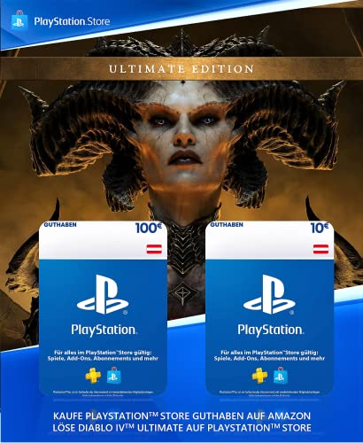 110€ PlayStation Store Guthaben für Diablo IV: Ultimate Edition [Kaufen Sie das Spiel im PS Store] - Österreichisches Konto [Code per Email] von ACTIVISION