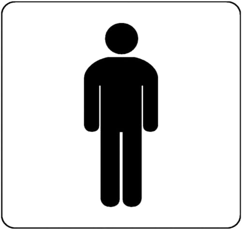 SIGNAGE PLATE - HERRENTOILETTEN - - SCHWARZ UND WEISS von ACTO