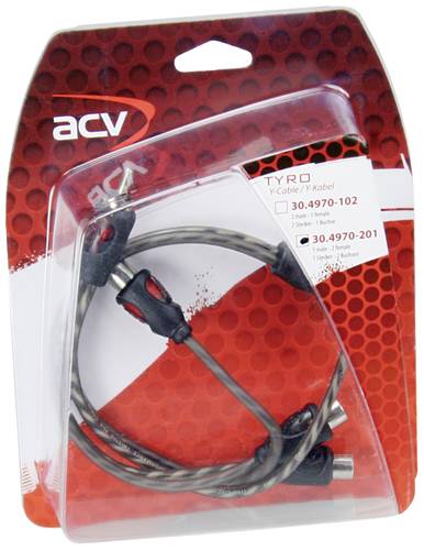 ACV 30.4970-201 Cinchkabel 0.3m [1x Cinch-Stecker - 2x Cinch-Buchse] von ACV