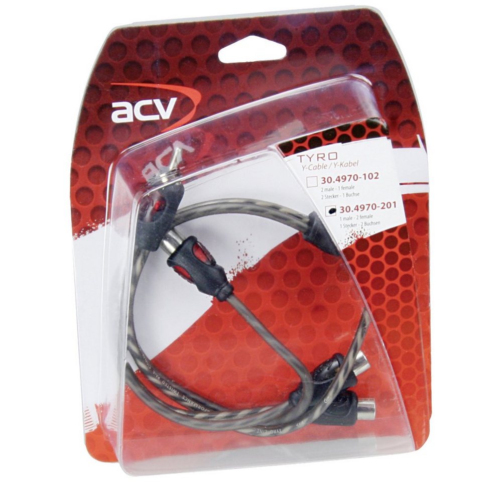 ACV ACV 30.4970-201 Cinchkabel 0.3 m [1x Cinch-Stecker - 2x Cinch-Buchse] Audio-Kabel, (0.3 cm) von ACV
