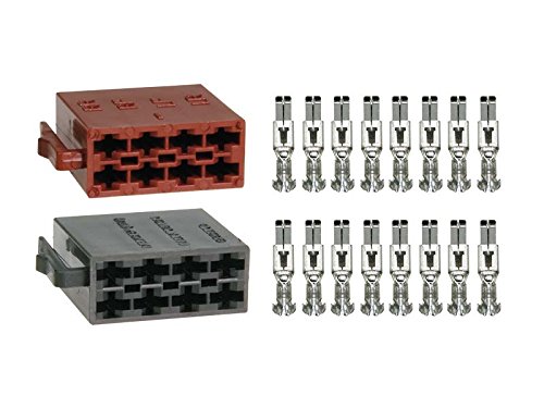 Montageset 8-poliger ISO-Stecker, Strom / Lautsprecher inkl. Kontakte von ACV