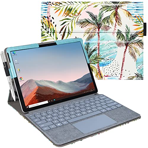 ACdream Schutzhülle für Surface Go 3 2021 / Surface Go 2 2020 / Surface Go 2018, mehrere Winkel mit Tasche, Business-Cover, passend für Tastatur, Ständer, Kokosbaum von ACdream