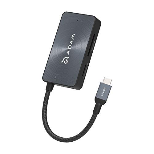 ADAM elements CASA HUB PDC501 - USB-C Multi-Port Adapter Aluminium 1x USB 3.1 Type A, 1x USB 2.0 Type A, SD-Kartenleser, Micro-SD-Kartenleser - Grau von ADAM elements