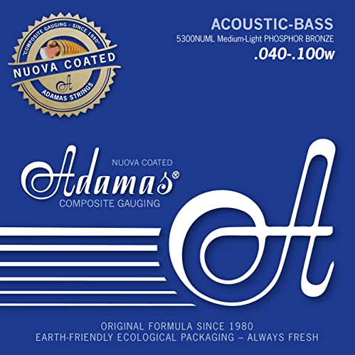 Adamas Saiten für Akustikbass Nuova Coated beschichtet Satz 4-string Med-Light 5300NU-ML von ADAMAS