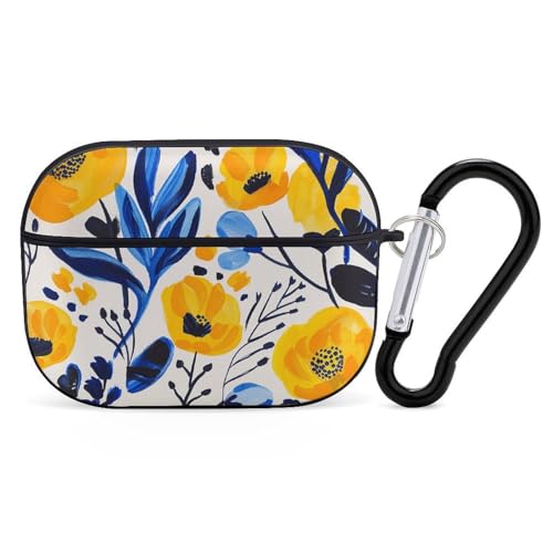 AirPods Pro & Pro 2 Case Cover Gelb und Blau Blumen Schutzhülle mit Schlüsselanhänger Front LED Sichtbar für Damen Herren AirPods Pro & Pro 2 Case Cover Gelb und Blau Blumen Schutzhülle mit Schlüsselanhänger Front LED Sichtbar für Damen Herren von ADASGHBY