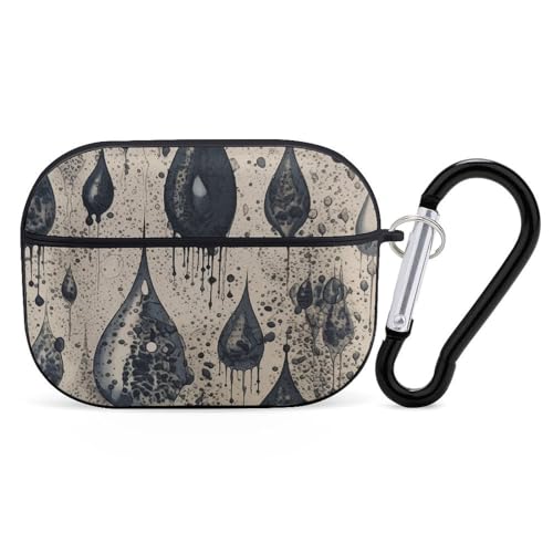 AirPods Pro & Pro 2 Case Cover Schwarz Wassertropfen Muster Schutzhülle mit Schlüsselanhänger Front LED Sichtbar für Damen Herren AirPods Pro & Pro 2 Case Cover Schwarz Wassertropfen Muster Schutzhülle mit Schlüsselanhänger Front LED Sichtbar für Damen Herren von ADASGHBY