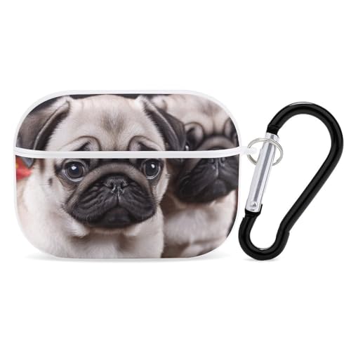 AirPods Pro & Pro 2 Case Cover Welpen Mops Schutzhülle mit Schlüsselanhänger Front LED Sichtbar für Damen Herren AirPods Pro & Pro 2 Case Cover Welpen Mops Schutzhülle mit Schlüsselanhänger Front LED Sichtbar für Damen Herren von ADASGHBY