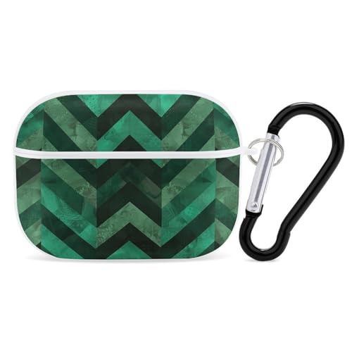 AirPods Pro & Pro 2 Case Cover mit Smaragdgrün Schutzhülle mit Schlüsselanhänger Front LED sichtbar für Damen Herren AirPods Pro & Pro 2 Case Cover mit Smaragdgrün Schutzhülle mit Schlüsselanhänger Front LED sichtbar für Damen Herren von ADASGHBY