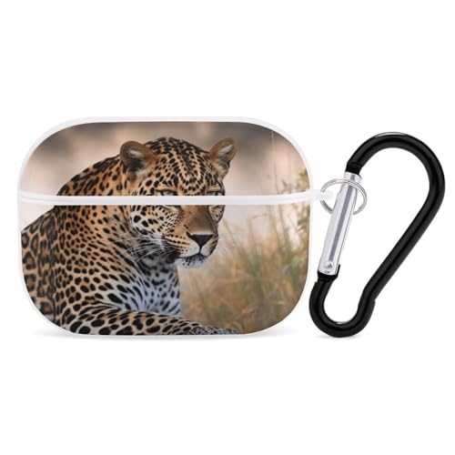 AirPods Pro & Pro 2 Hülle Cover Afrikanisches Tier Leopard Schutzhülle mit Schlüsselanhänger Front LED Sichtbar für Damen Herren AirPods Pro & Pro 2 Hülle Cover Afrikanisches Tier Leopard Schutzhülle mit Schlüsselanhänger Front LED Sichtbar für Damen Herren von ADASGHBY