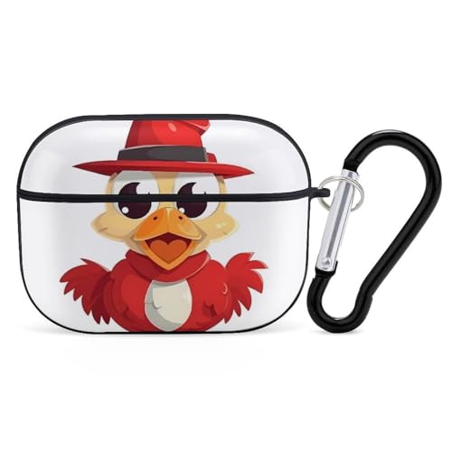 AirPods Pro & Pro 2 Hülle Cover Huhn trägt Hut Schutzhülle mit Schlüsselanhänger Front LED sichtbar für Damen Herren AirPods Pro & Pro 2 Hülle Cover Huhn trägt Hut Schutzhülle mit Schlüsselanhänger Front LED sichtbar für Damen Herren von ADASGHBY