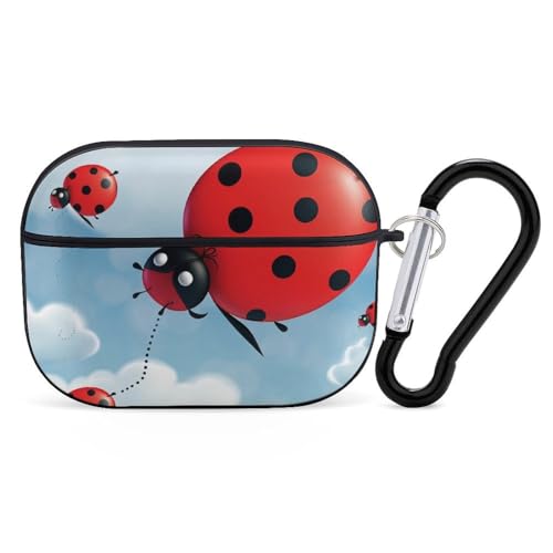 AirPods Pro & Pro 2 Hülle Cover Marienkäfer und Wolke Schutzhülle mit Schlüsselanhänger Front LED sichtbar für Damen Herren AirPods Pro & Pro 2 Hülle Cover Marienkäfer und Wolke Schutzhülle mit Schlüsselanhänger Front LED sichtbar für Damen Herren von ADASGHBY