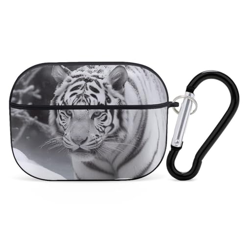 AirPods Pro & Pro 2 Hülle Cover Weiß Tiger im Schnee Schutzhülle mit Schlüsselanhänger Front LED sichtbar für Damen Herren AirPods Pro & Pro 2 Hülle Cover Weiß Tiger im Schnee Schutzhülle mit Schlüsselanhänger Front LED sichtbar für Damen Herren von ADASGHBY