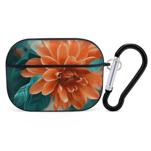 AirPods Pro & Pro 2 Schutzhülle, Blaugrün und Blume, Schutzhülle mit Schlüsselanhänger, Front-LED, sichtbar für Damen und Herren AirPods Pro & Pro 2 Schutzhülle, Blaugrün und Blume, Schutzhülle mit Schlüsselanhänger, Front-LED, sichtbar für Damen und Herren von ADASGHBY