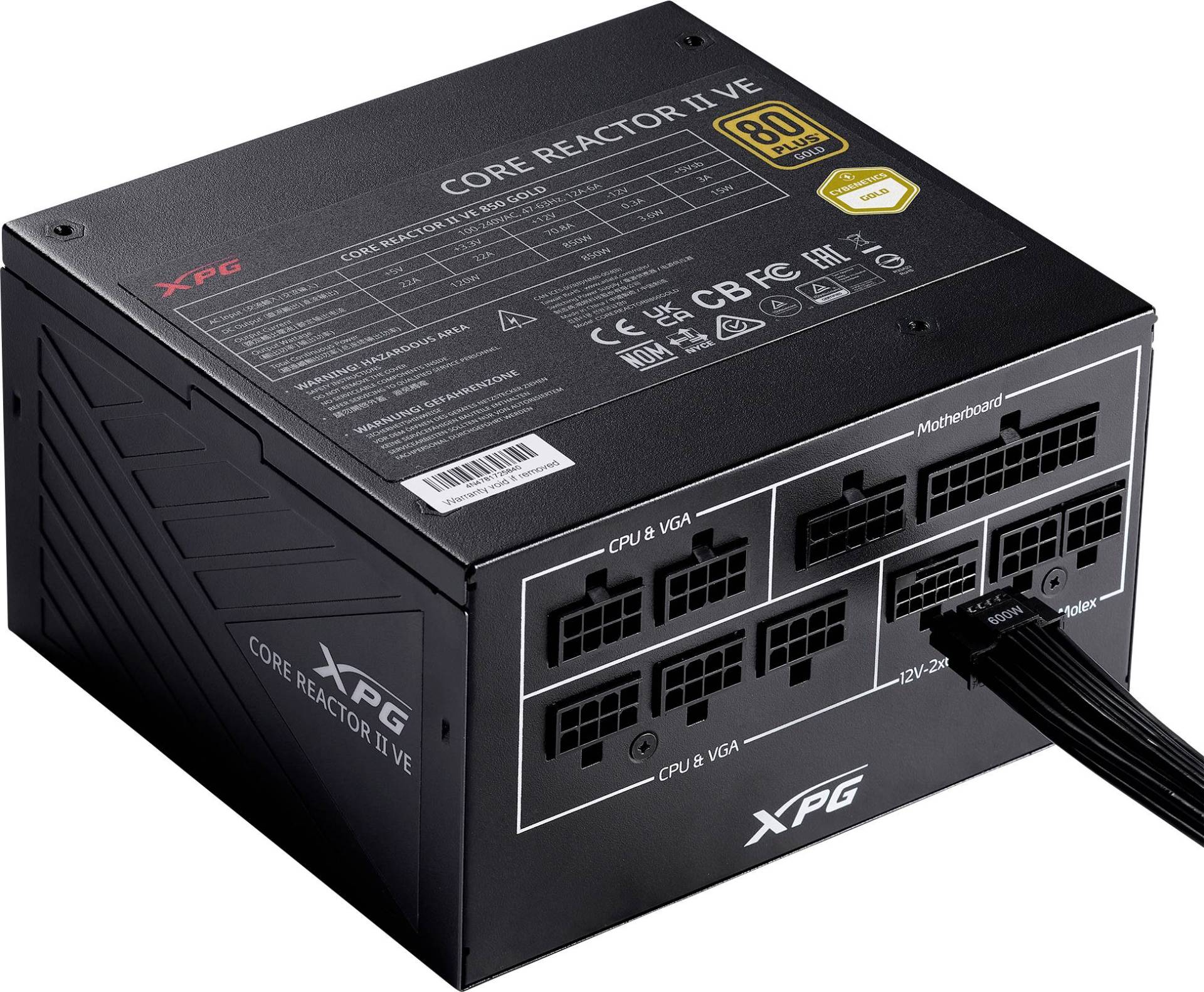Netzteil XPG CORE REACTOR II VE 750 (750W/ATX3.1) 80+ Gold retail von ADATA XPG