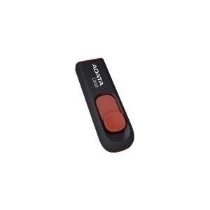 ADATA 64GB USB Stick C008 Slider USB 2.0 schwarz rot (AC008-64G-RKD) von ADATA