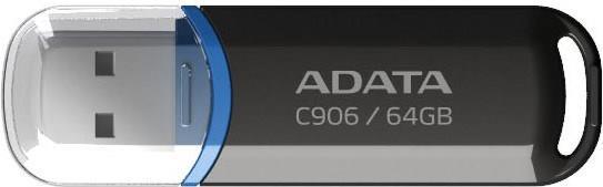 ADATA C906 USB-Stick 64 GB USB Typ-A 2.0 Schwarz (AC906-64G-RBK) von ADATA