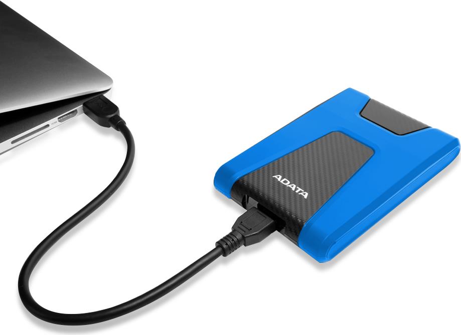 ADATA DashDrive Durable HD650 - Festplatte - 1 TB - extern (tragbar) - 2.5 (6.4 cm) - USB 3.1 - 256-Bit-AES - Blau von ADATA