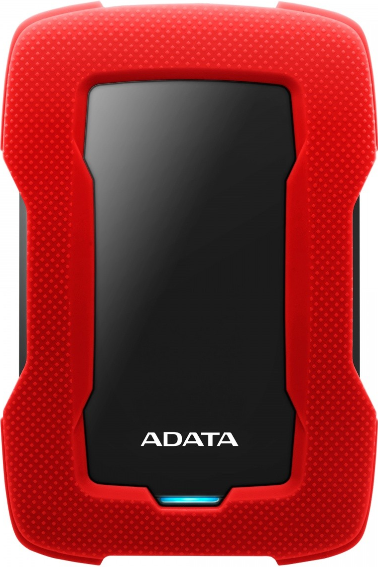 Adata HD330 - Festplatte - 2 TB - extern (tragbar) - USB 3.1 - 256-Bit-AES - Rot (AHD330-2TU31-CRD) von ADATA