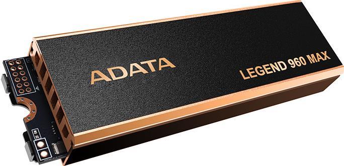 ADATA Legend 960 MAX - SSD - 4TB - intern - M.2 2280 - PCIe 4,0 x4 - 256-Bit-AES - integrierter Kühlkörper (ALEG-960M-4TCS) von ADATA