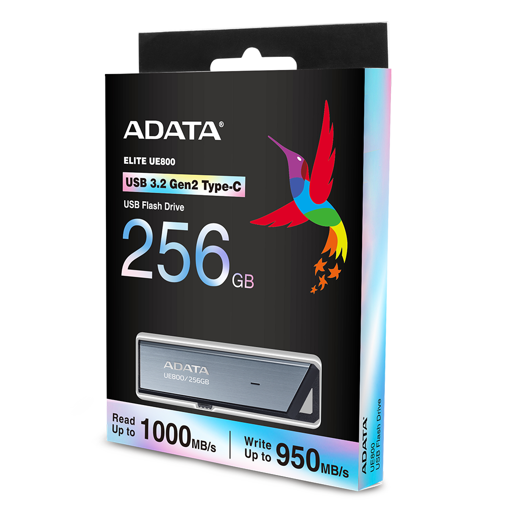 ADATA UE800 - USB-Flash-Laufwerk - 256 GB - USB-C 3.2 Gen 2 - Silber von ADATA