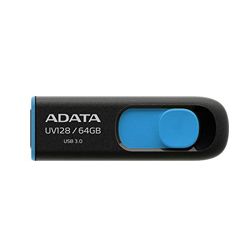 ADATA UV128 64GB USB3.1 Flashlaufwerk, schwarz/blau von ADATA