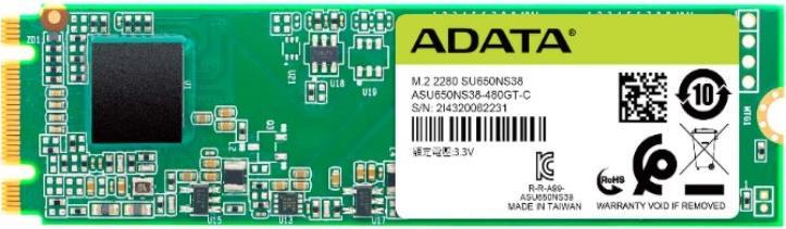 ADATA Ultimate SU650 - SSD - 240 GB - intern - M.2 2280 - SATA 6Gb/s (ASU650NS38-240GT-C) von ADATA