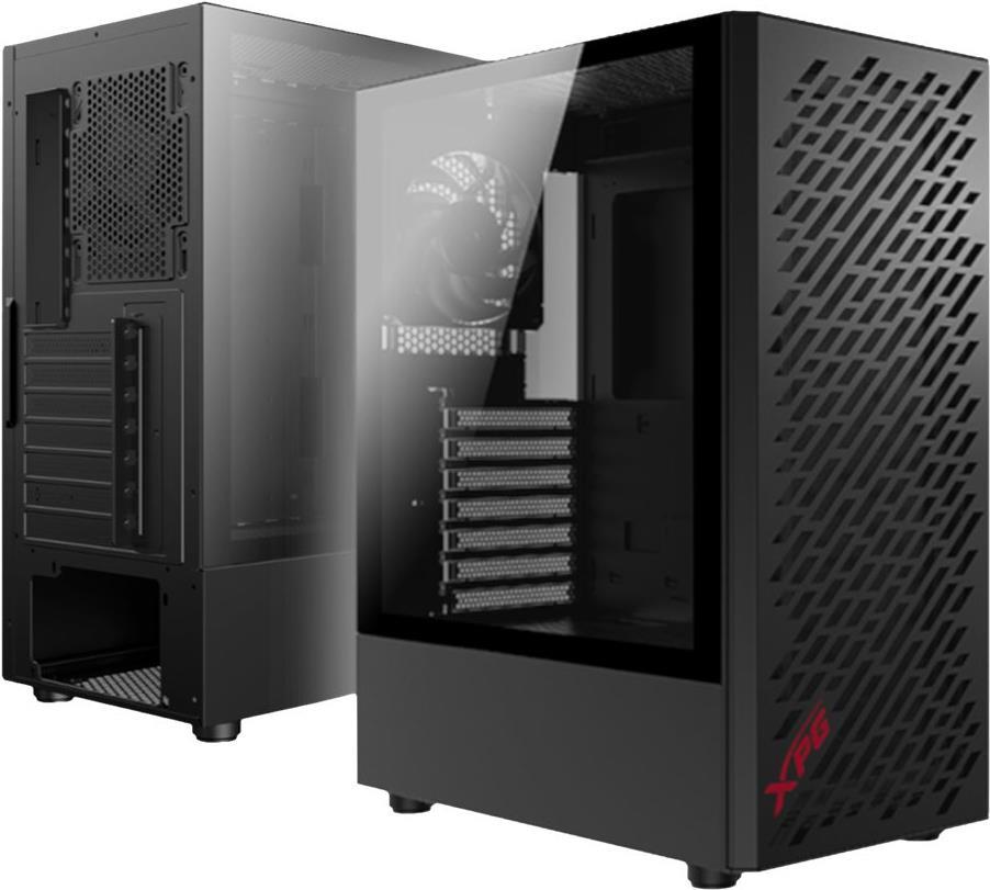 ADATA XPG Valor Air - Midi Tower - PC - Schwarz - ATX - micro ATX - Mini-ATX - Karbonstahl - Gehärtetes Glas - 16,6 cm (75261054) von ADATA