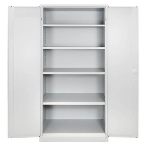 ADB Stahlschrank 40956 lichtgrau 92,0 x 42,0 x 195,0 cm, aufgebaut von ADB