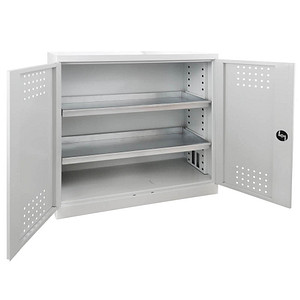 ADB Umweltschrank 40703 lichtgrau 100,0 x 50,0 x 100,0 cm, aufgebaut von ADB