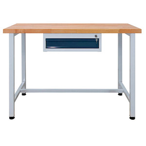 ADB Werkbank lichtgrau, anthrazitgrau 1 Schublade 120,0 x 60,0 x 84,0 cm von ADB