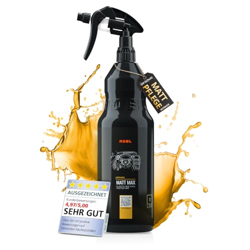ADBL Matt Max (1L) - Matte Innenraum Pflege für Kunststoff und Vinyl - Starke Abdunklung von Interior Oberflächen - Antistatisch und schmutzabweisend mit hohem UV-Schutz - Perfektes Matt Finish von ADBL
