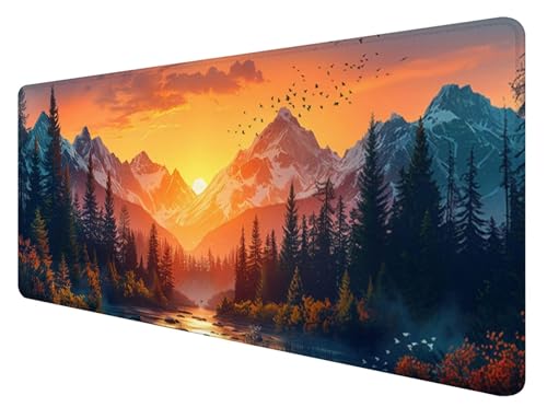 Gaming Mauspad XXL 1200 x 600 mm, Landschaft Mauspad Groß mit Vernähten Kanten, Gaming Mousepad Berge mit Verbessert Präzision und Geschwindigkeit, Mousepad XXL Wasserdicht für Büro, Zimmer Deko T-1 Gaming Mauspad XXL 1200 x 600 mm, Landschaft Mauspad Groß mit Vernähten Kanten, Gaming Mousepad Berge mit Verbessert Präzision und Geschwindigkeit, Mousepad XXL Wasserdicht für Büro, Zimmer Deko T-1 von ADCCAT