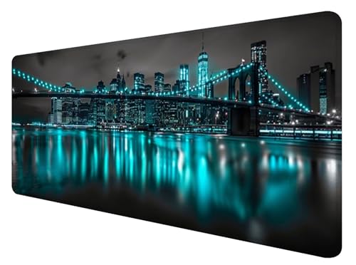 Gaming Mauspad XXL 1200 x 600 mm, New York Mauspad Groß mit Vernähten Kanten, Gaming Mousepad Brooklyn mit Verbessert Präzision und Geschwindigkeit, Mousepad XXL Wasserdicht für Büro, Zimmer Deko R-6 Gaming Mauspad XXL 1200 x 600 mm, New York Mauspad Groß mit Vernähten Kanten, Gaming Mousepad Brooklyn mit Verbessert Präzision und Geschwindigkeit, Mousepad XXL Wasserdicht für Büro, Zimmer Deko R-6 von ADCCAT
