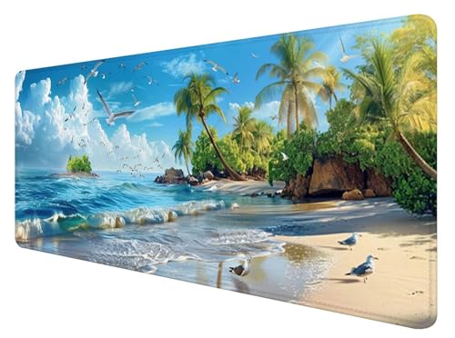 Gaming Mauspad XXL 1200 x 600 mm, Strand Mauspad Groß mit Vernähten Kanten, Gaming Mousepad Baum mit Verbessert Präzision und Geschwindigkeit, Mousepad XXL Wasserdicht für Gaming, Büro, Zuhause M-5 Gaming Mauspad XXL 1200 x 600 mm, Strand Mauspad Groß mit Vernähten Kanten, Gaming Mousepad Baum mit Verbessert Präzision und Geschwindigkeit, Mousepad XXL Wasserdicht für Gaming, Büro, Zuhause M-5 von ADCCAT