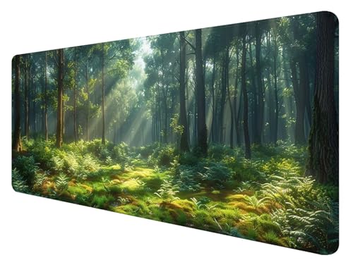 Gaming Mauspad XXL 1200 x 600 mm, Wald Mauspad Groß mit Vernähten Kanten, Gaming Mousepad Baum mit Verbessert Präzision und Geschwindigkeit, Mousepad XXL Wasserdicht für Gaming, Büro, Zuhause R-7 Gaming Mauspad XXL 1200 x 600 mm, Wald Mauspad Groß mit Vernähten Kanten, Gaming Mousepad Baum mit Verbessert Präzision und Geschwindigkeit, Mousepad XXL Wasserdicht für Gaming, Büro, Zuhause R-7 von ADCCAT